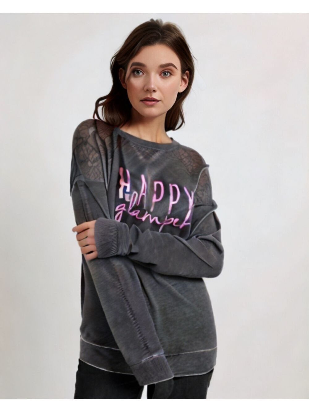 Arizona Jean Co. Happy Glampy Gray Sweater
